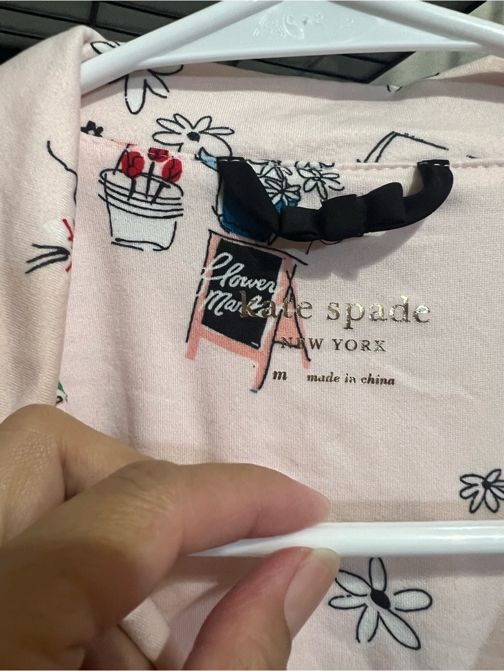 NWT Kate Spade Women's Pink Short Pajama Set with Garden Print - Picture 5 of 8